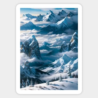 Winter Scenery - Vista Overlook Sticker